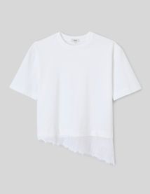 T-shirt avec empi&egrave;cement en dentelle