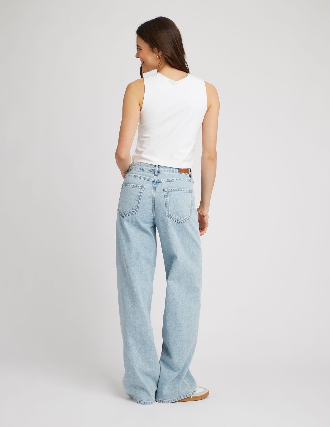 Jean wide leg taille standard