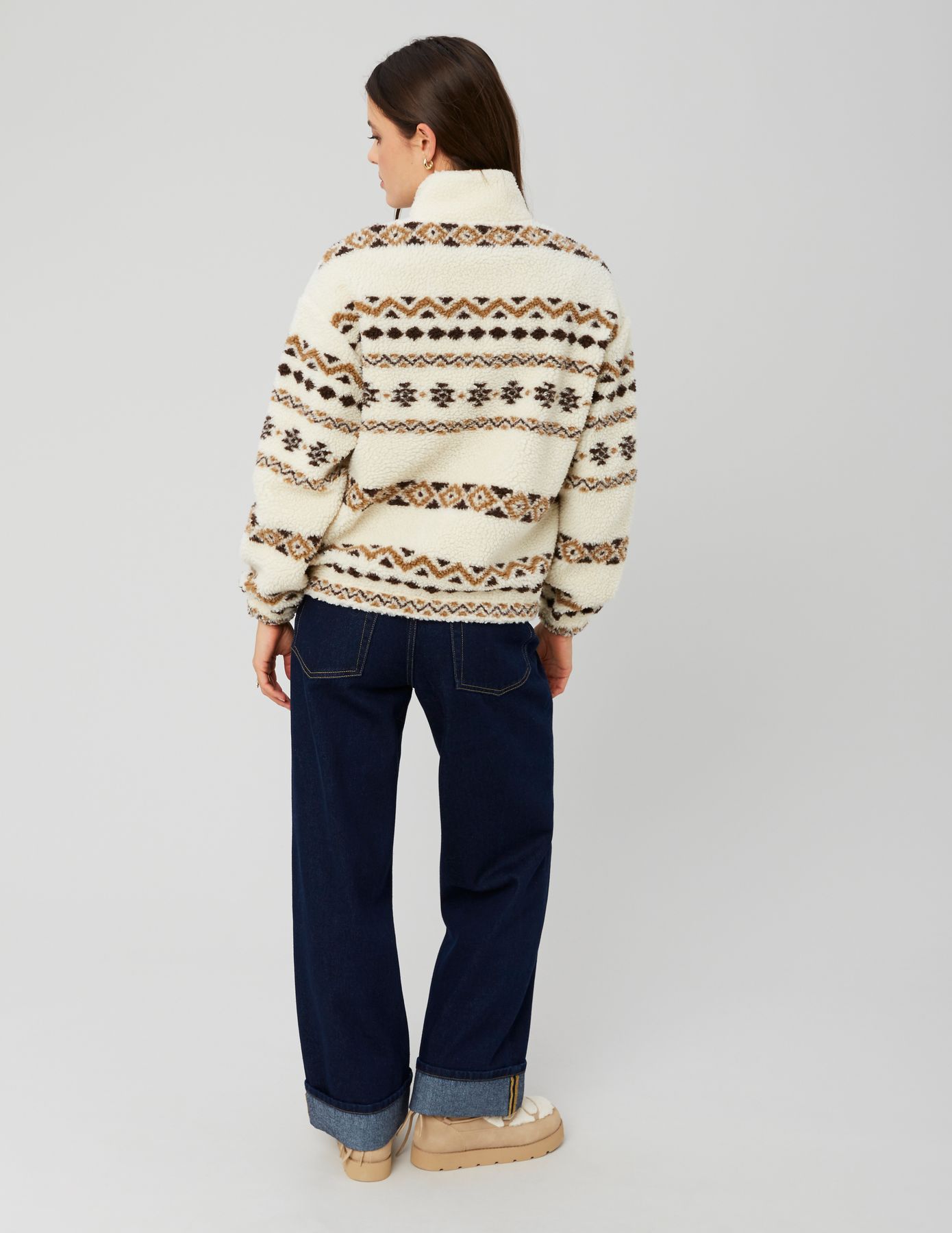 Sweat sherpa imprimé