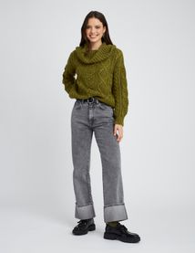 Pull col roulé