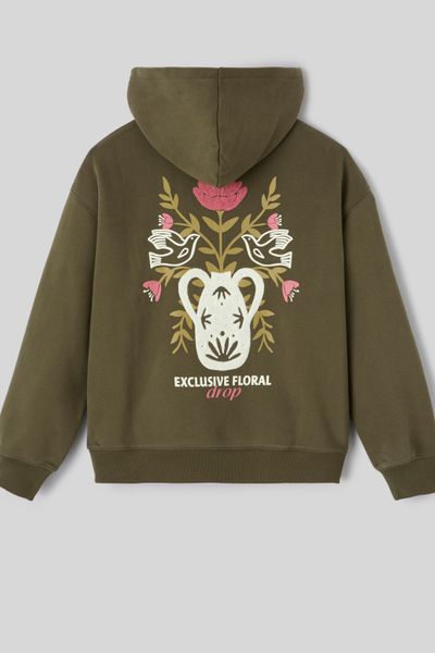 Sweat &agrave; capuche imprim&eacute;