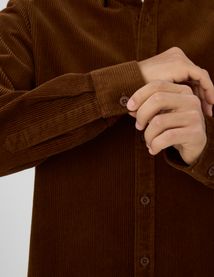 Chemise droite en velours