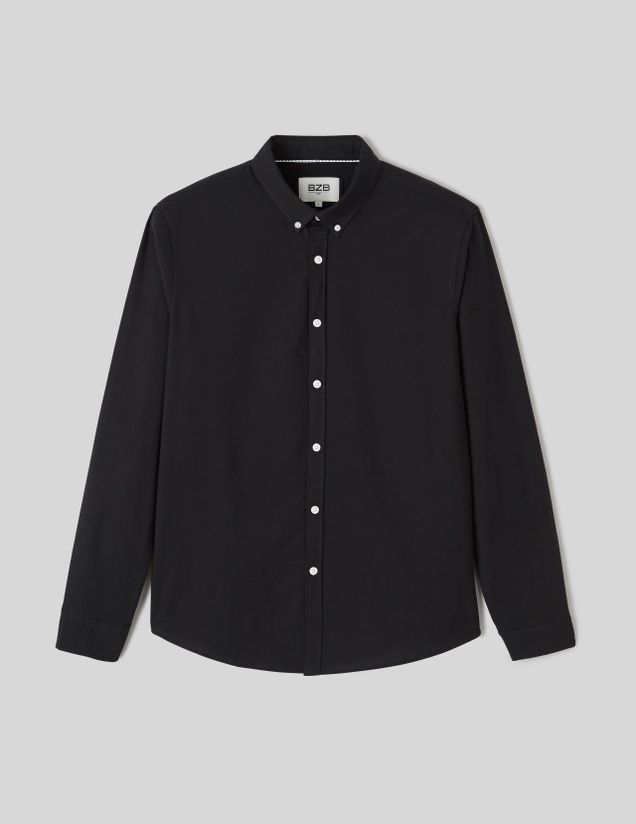 Chemise unie ajust&eacute;e