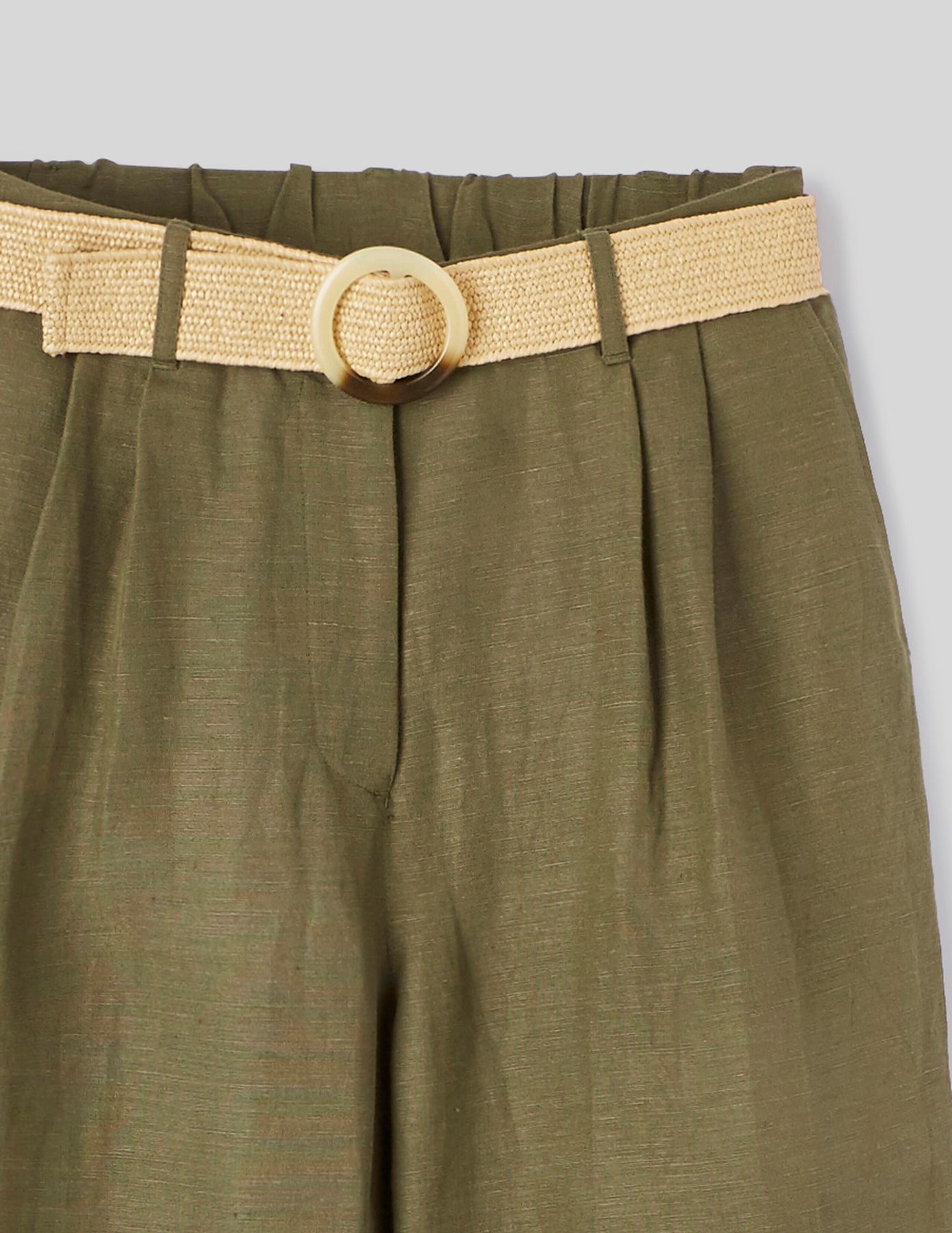 Pantalon lin avec ceinture