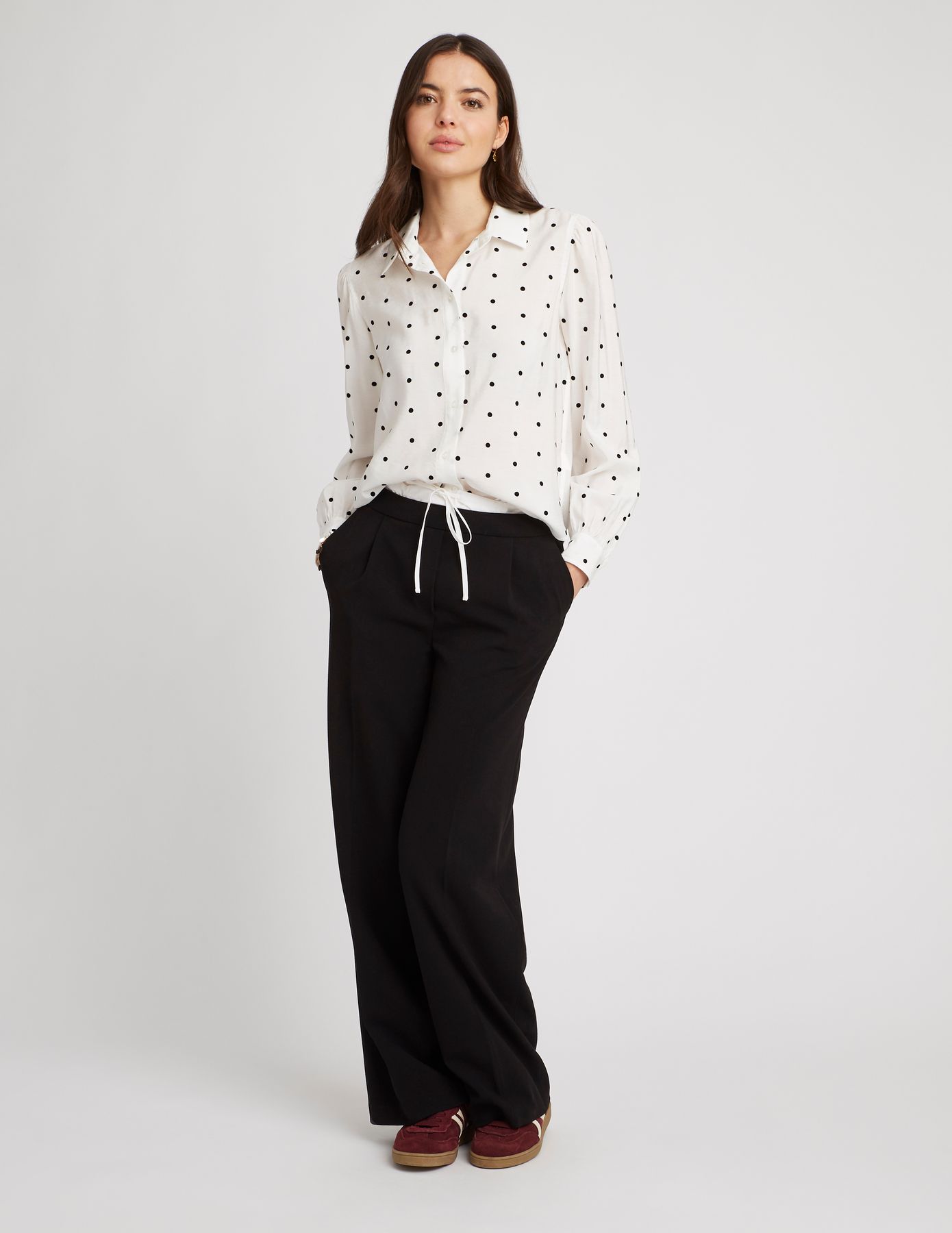 Chemise à pois