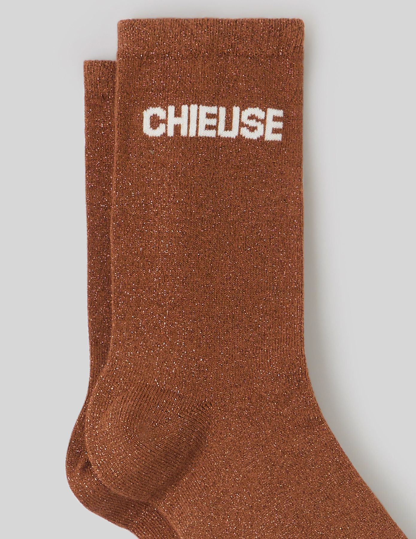 Chaussette unitaire wording lurex