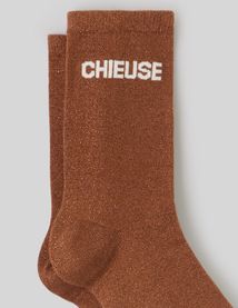 Chaussette unitaire wording lurex