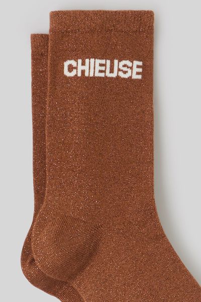 Chaussette unitaire wording lurex