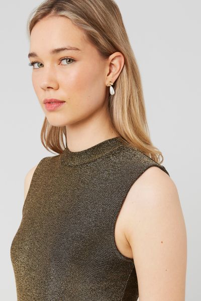 T-shirt sans manches pailleté