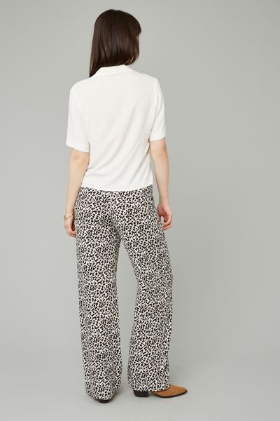 Pantalon fluide droit imprimé