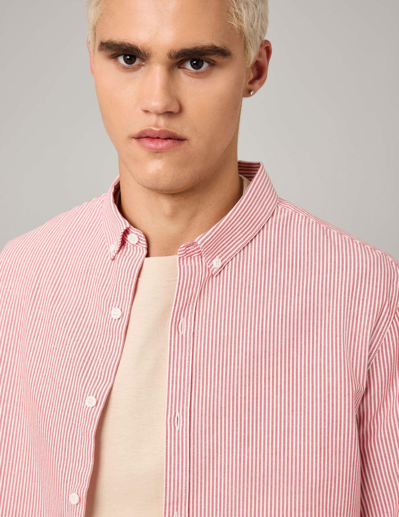 Chemise rayée droite