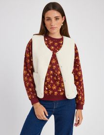 Gilet sans manches en sherpa