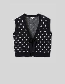 Gilet sans manches &agrave; nouette