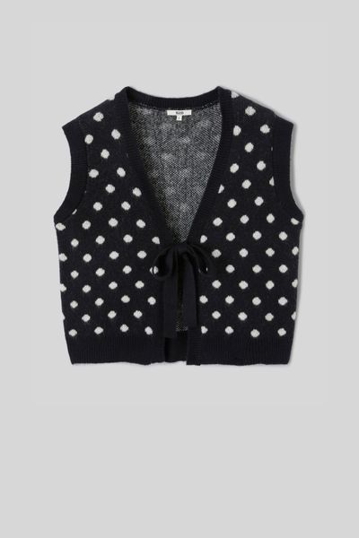 Gilet sans manches &agrave; nouette