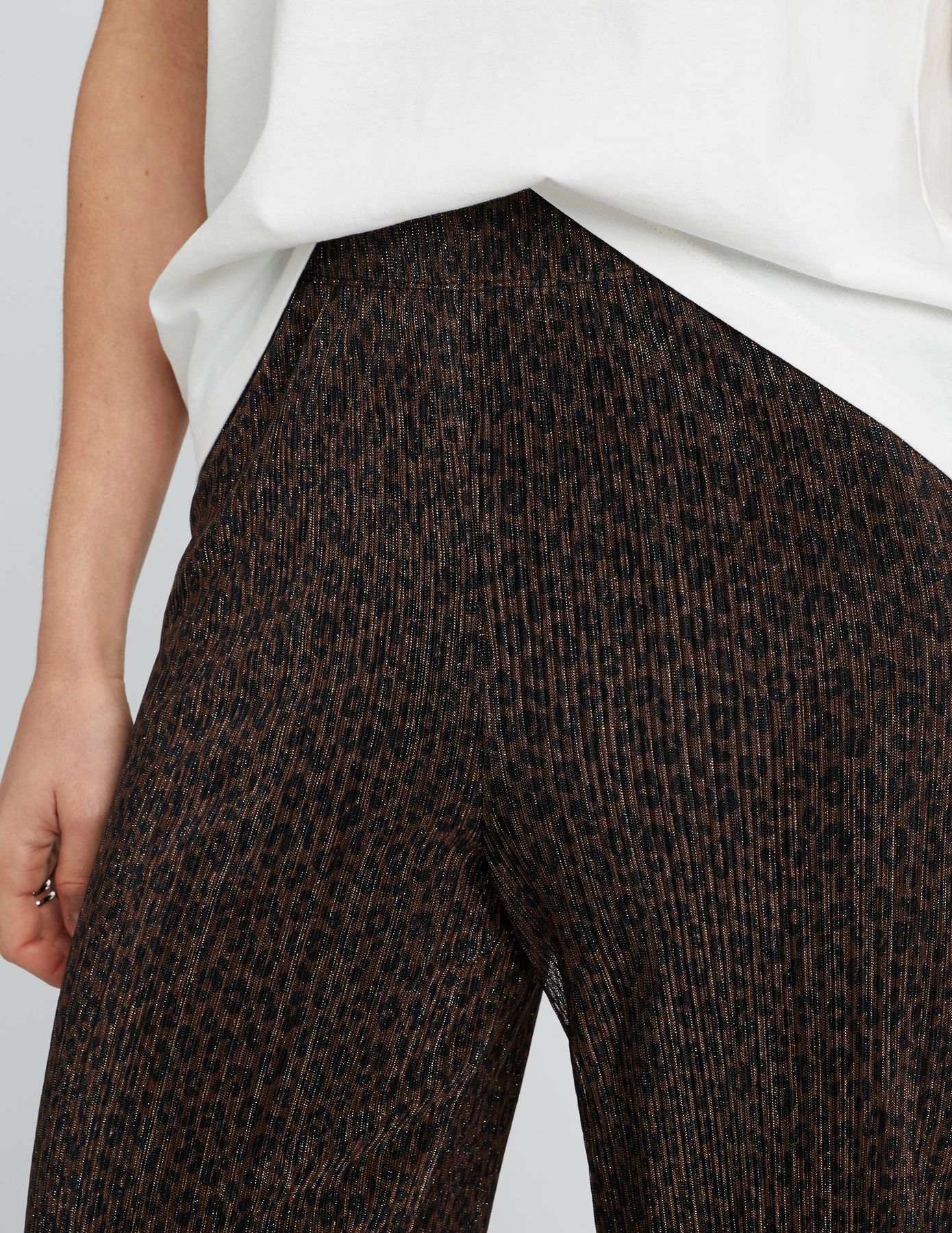 Pantalon plissé brillant