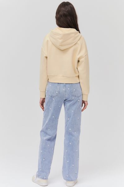 Sweat court zipp&eacute; &agrave; capuche