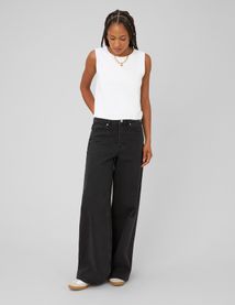 Jean wide leg taille standard