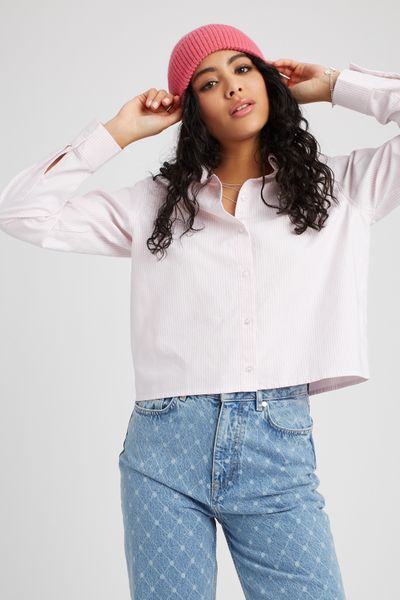 Chemise courte ray&eacute;e