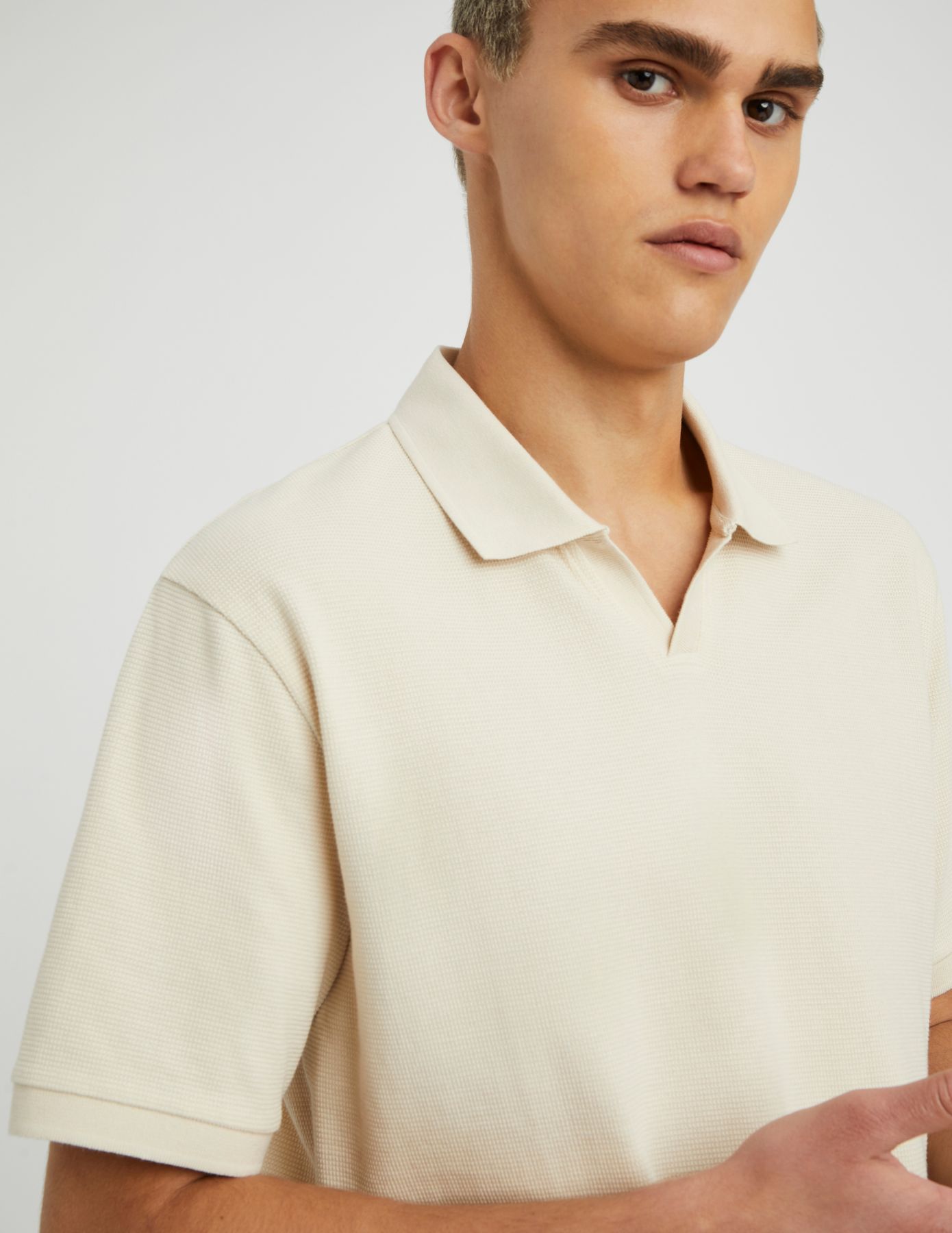 Polo matière fantaisie