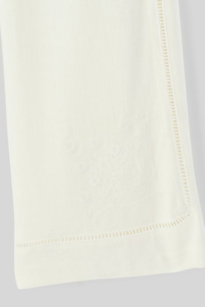 Pantalon fluide détail broderie
