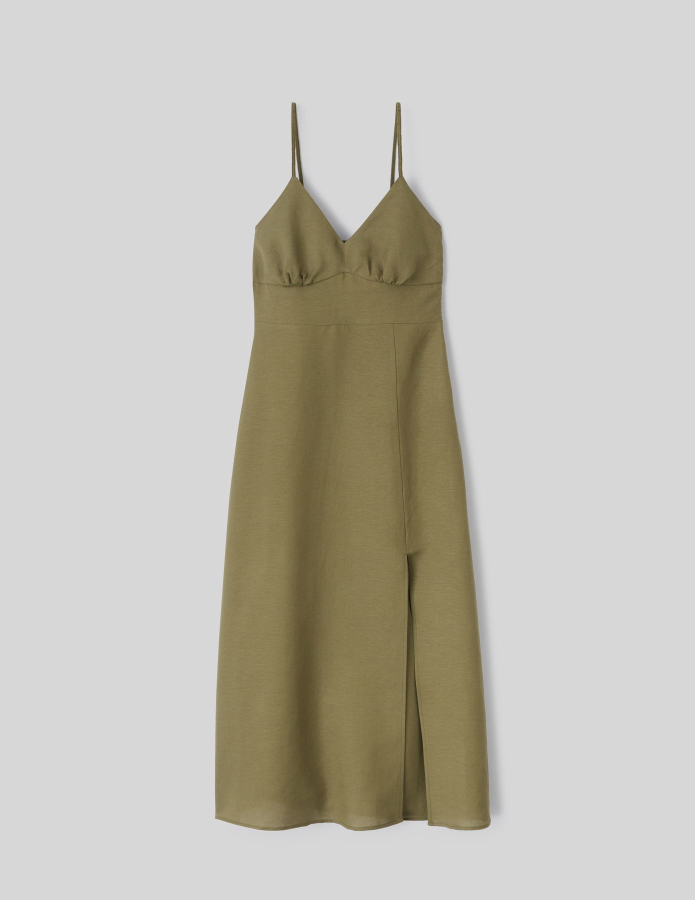Robe longue unie en lin