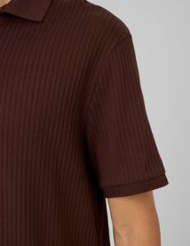 Polo maille c&ocirc;tel&eacute;e