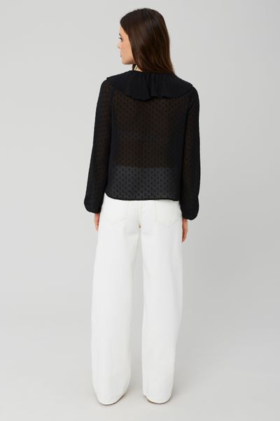 Blouse plumetis à volants