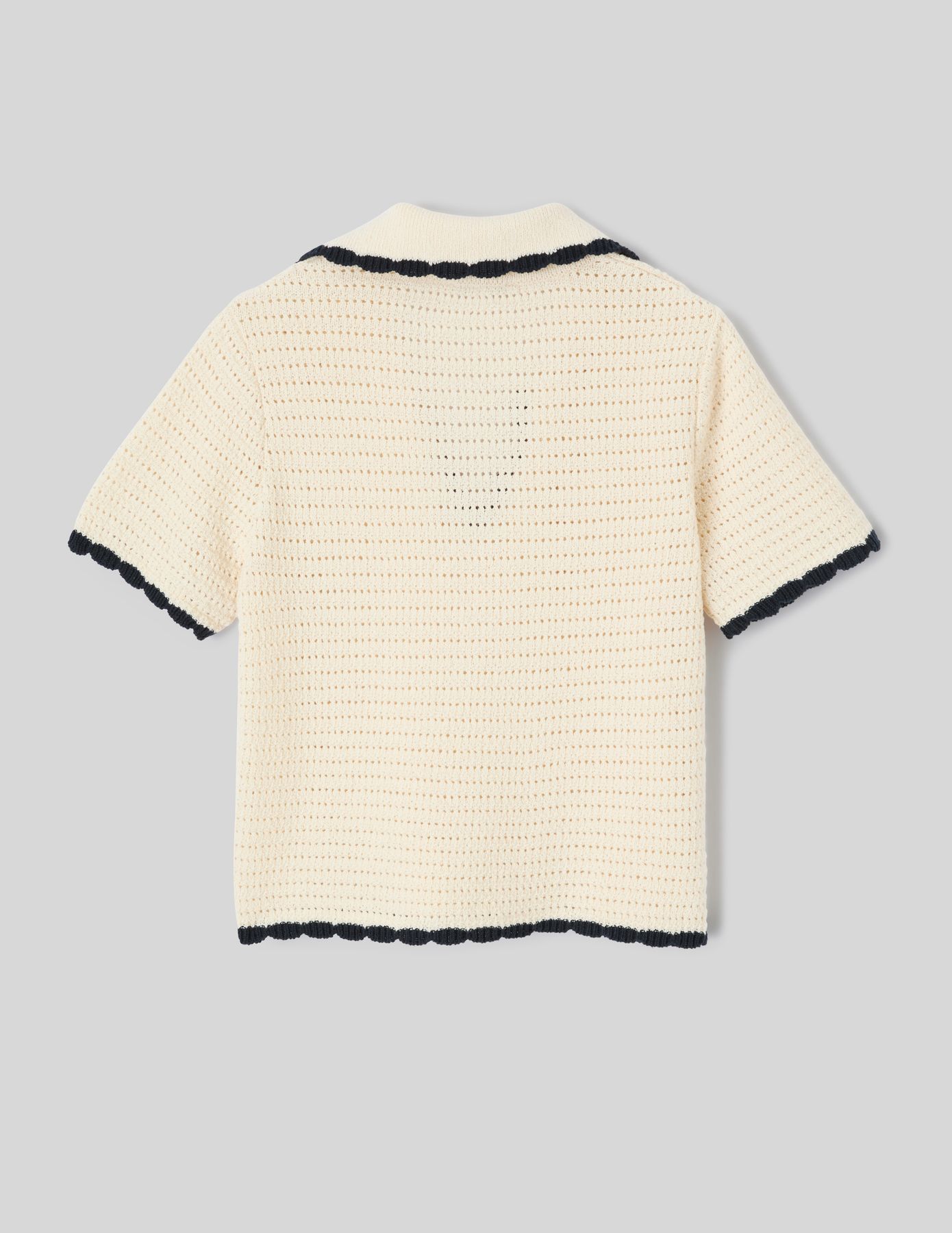 Polo manches courtes en crochet