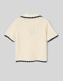 Polo manches courtes en crochet