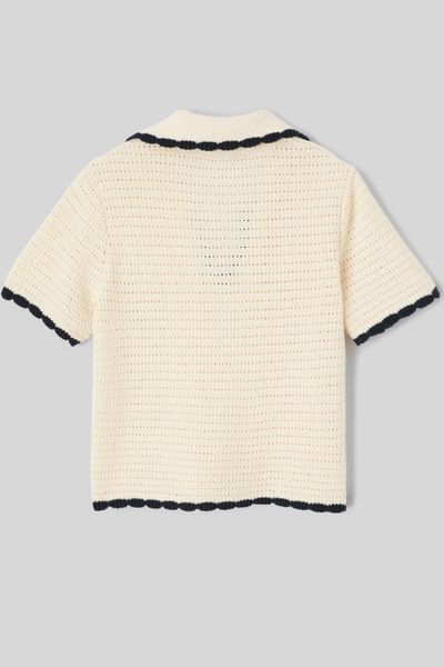 Polo manches courtes en crochet