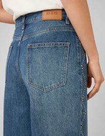 Jean straight strass