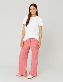 Pantalon fluide vichy