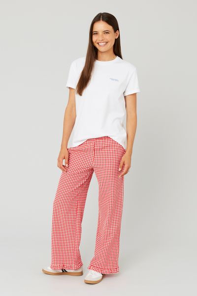 Pantalon fluide vichy