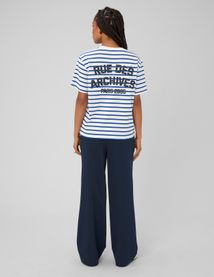 T-shirt ray&eacute; manches courtes