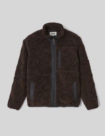 Blouson zippé sherpa imprimé