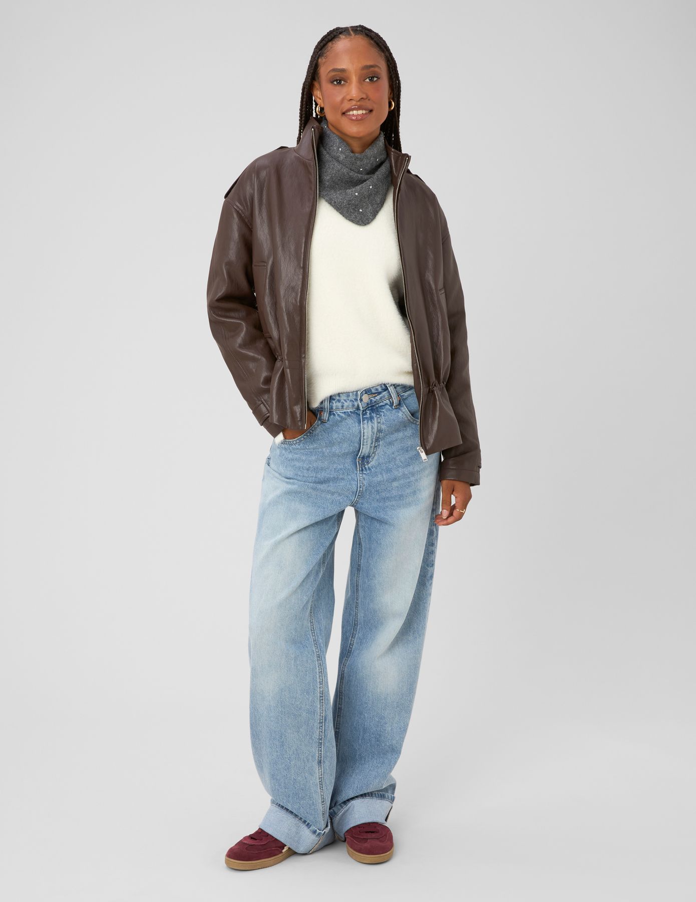 Veste en tissu enduit