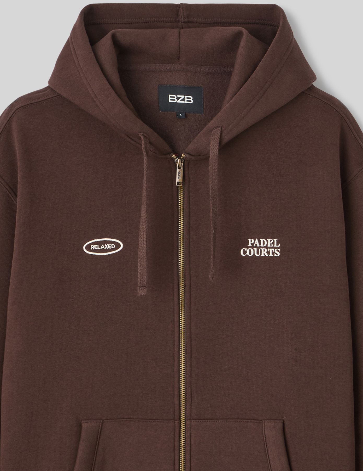Sweat zippé imprimé devant/dos