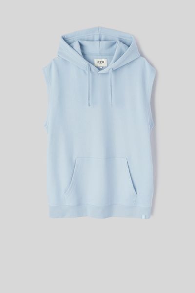 Sweat sans manches à capuche