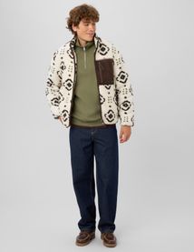Veste zipp&eacute;e imprim&eacute;e
