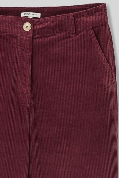 Pantalon wide leg velours cropped