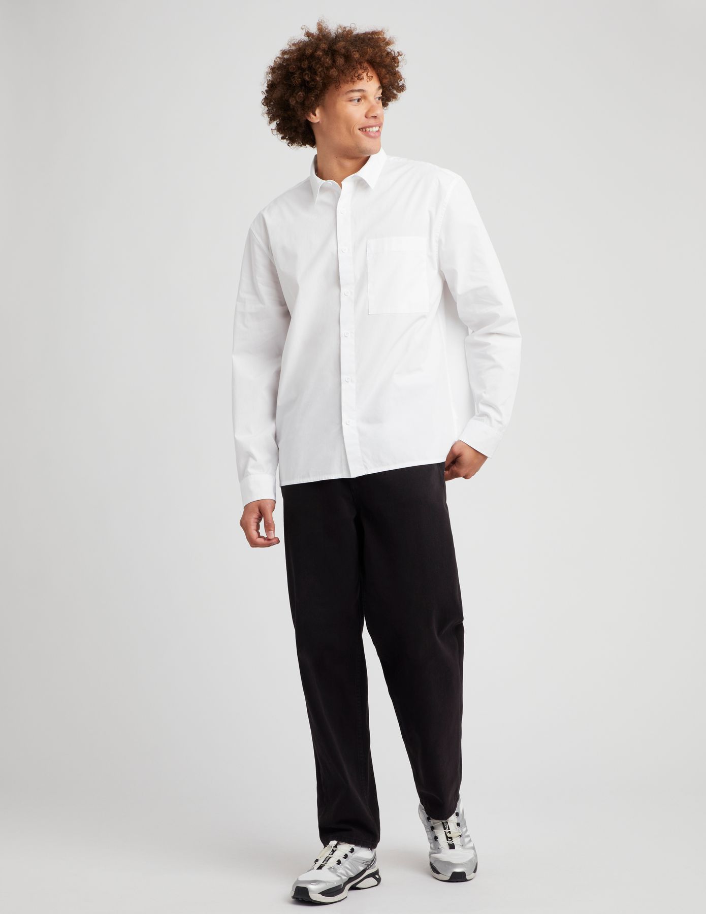 Chemise boxy en popeline de coton biologique
