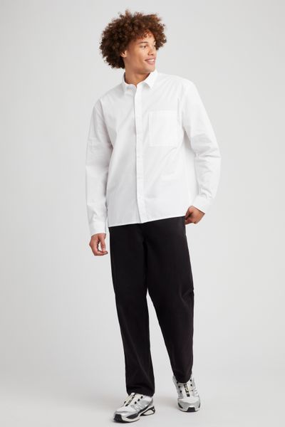Chemise boxy en popeline de coton biologique
