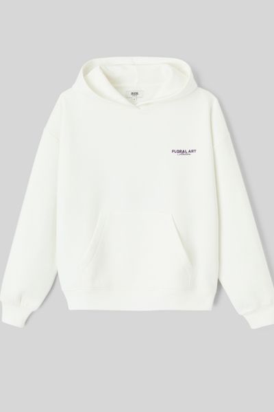 Sweat col capuche imprimé devant/dos