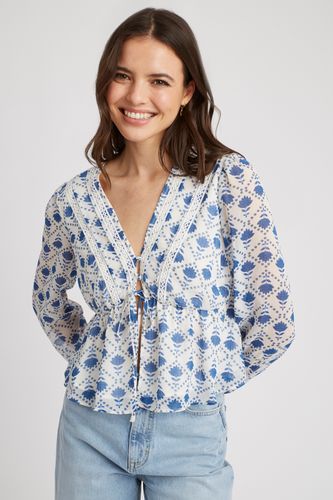 Blouse en voile imprimée