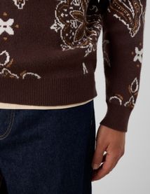 Pull jacquard fleurs