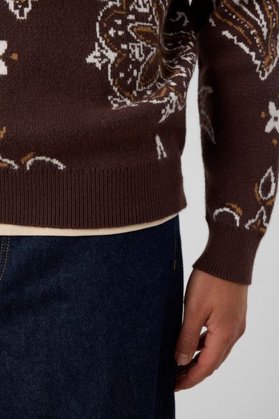 Pull jacquard fleurs
