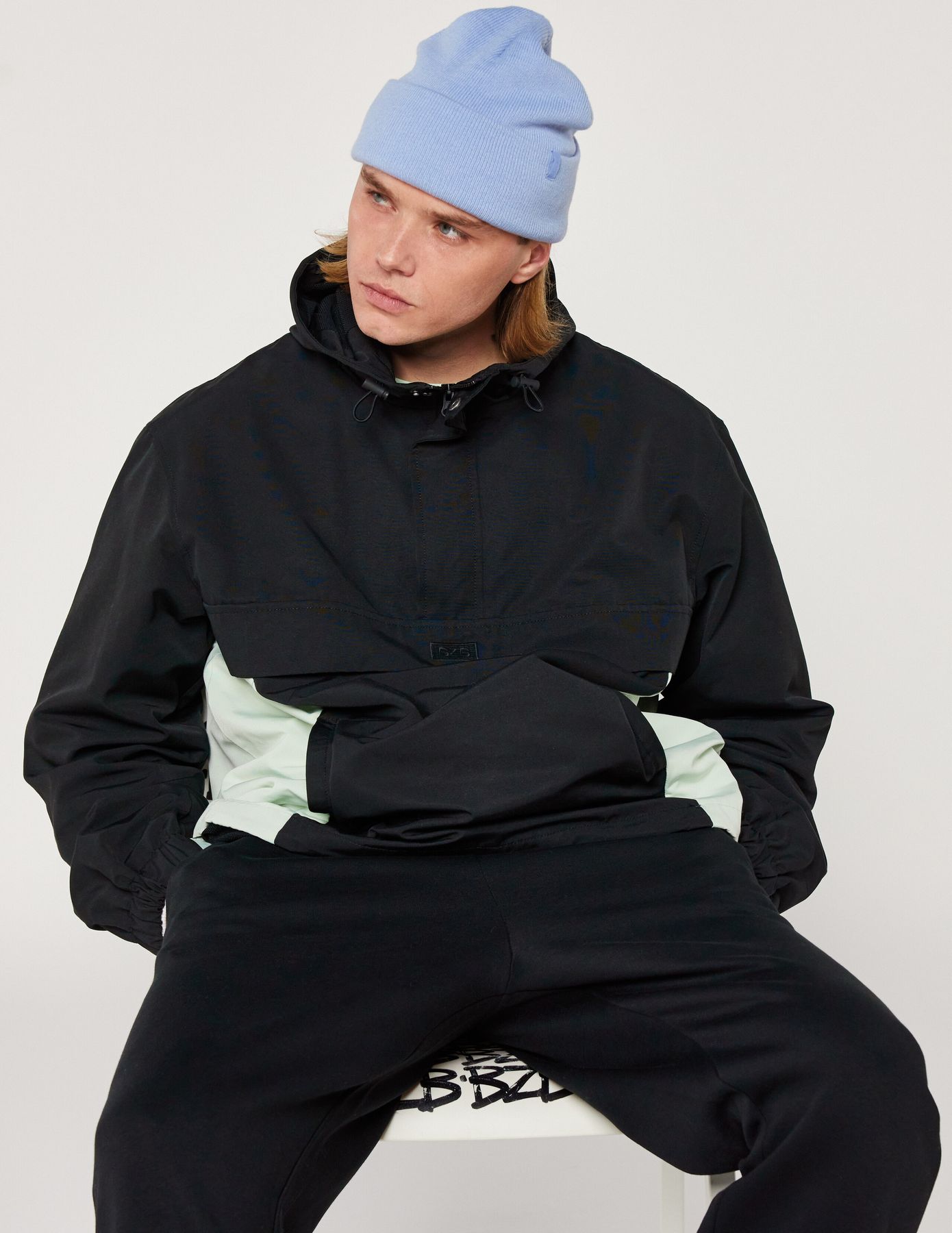 Blouson pop over colorblock