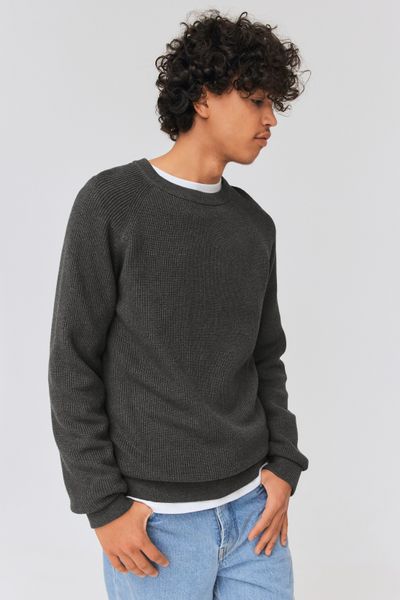 Pull col rond coton uni