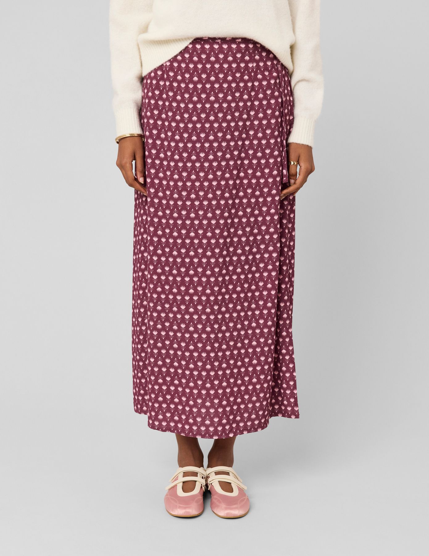 Jupe longue imprim&eacute;