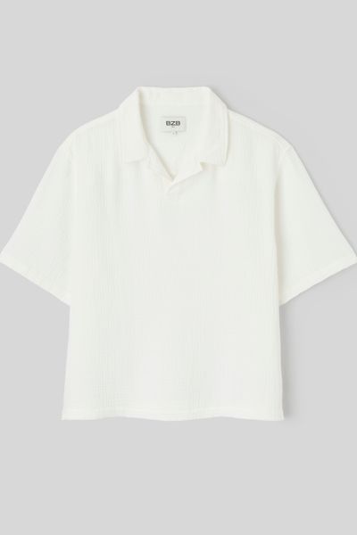Polo en mati&egrave;re textur&eacute;e